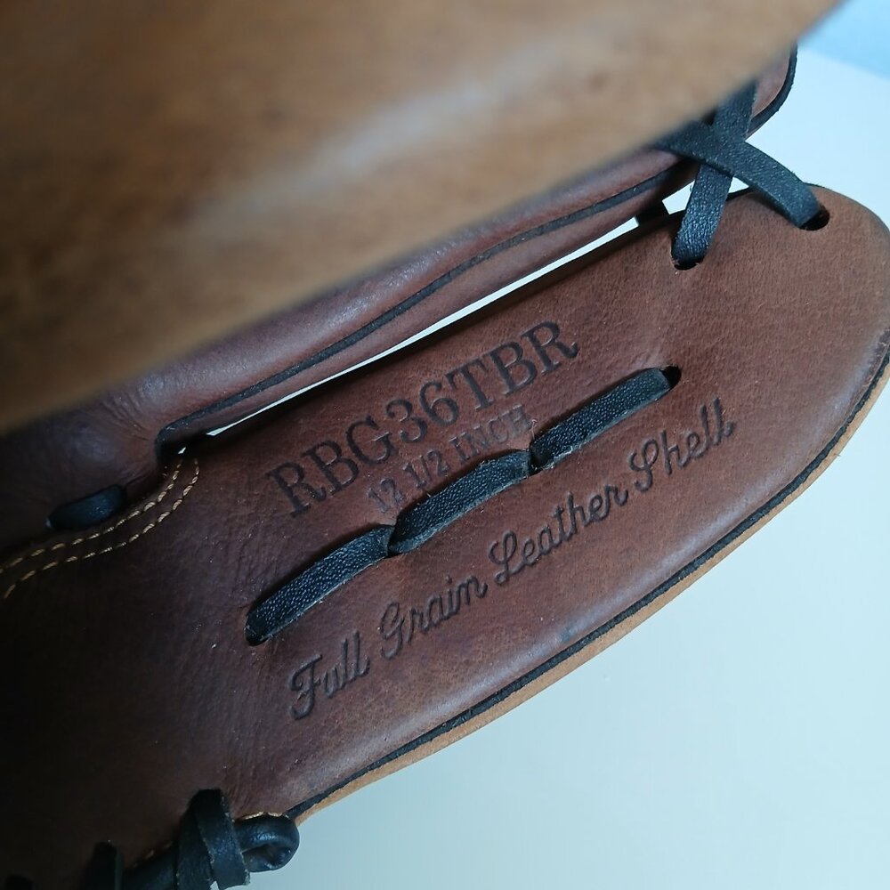 Rawlings Baseball Glove Mitt RBG36TBR 12.5 inch leather Shell - Picture 4 of 7